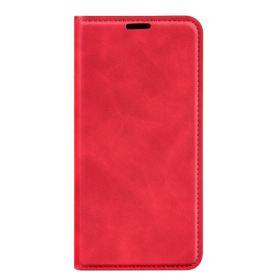 iPhone 14 Pro Max Hoesje - Luxe Wallet Bookcase (Magnetische Sluiting) - Rood