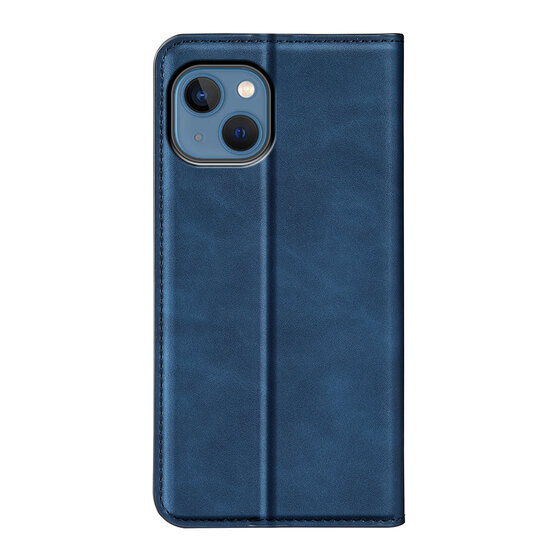 iPhone 14 Hoesje - Luxe Wallet Bookcase (Magnetische Sluiting) - Blauw