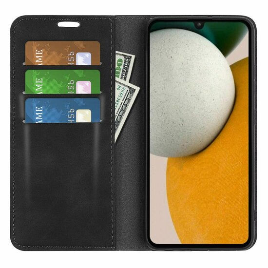 Samsung Galaxy A15 Hoesje - Luxe Wallet Bookcase (Magnetische Sluiting) - Zwart