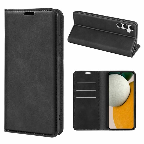 Samsung Galaxy A15 Hoesje - Luxe Wallet Bookcase (Magnetische Sluiting) - Zwart