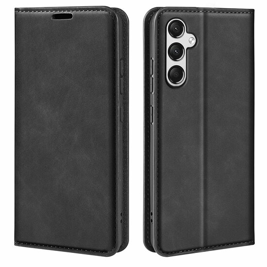 Samsung Galaxy A25 Hoesje - Luxe Wallet Bookcase (Magnetische Sluiting) - Zwart