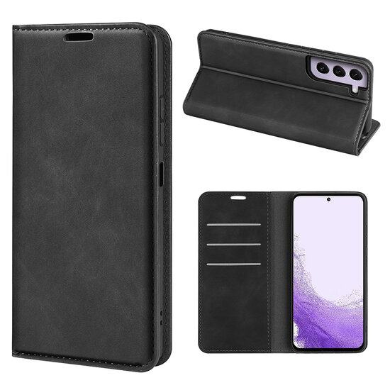 Samsung Galaxy S23 Hoesje - Luxe Wallet Bookcase (Magnetische Sluiting) - Zwart