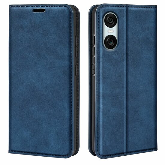 Sony Xperia 10 VI Hoesje - Luxe Wallet Bookcase (Magnetische Sluiting) - Blauw
