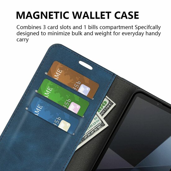 Sony Xperia 10 VI Hoesje - Luxe Wallet Bookcase (Magnetische Sluiting) - Zwart