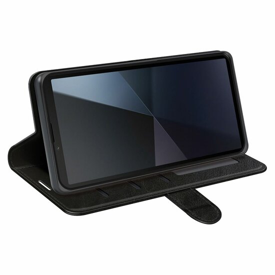Sony Xperia 10 VI Hoesje - MobyDefend Wallet Book Case (Sluiting Achterkant) - Zwart
