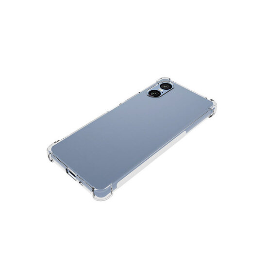 Sony Xperia 10 VI Hoesje - MobyDefend Transparante Shockproof TPU Backcover - Verstevigde Hoeken - Volledig Doorzichtig