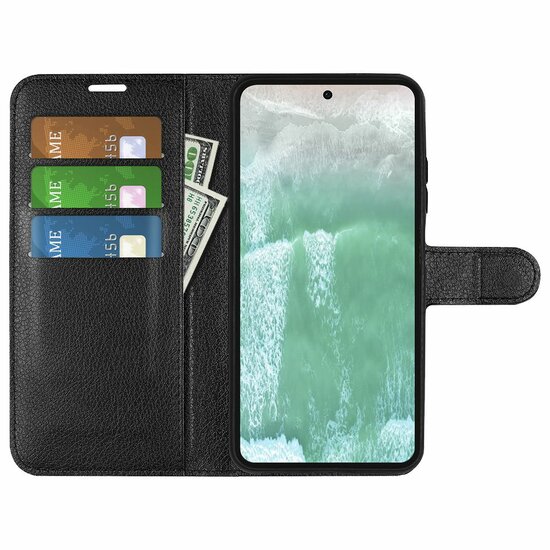 Oppo Reno 11F Hoesje - MobyDefend Kunstleren Wallet Book Case (Sluiting Voorkant) - Zwart