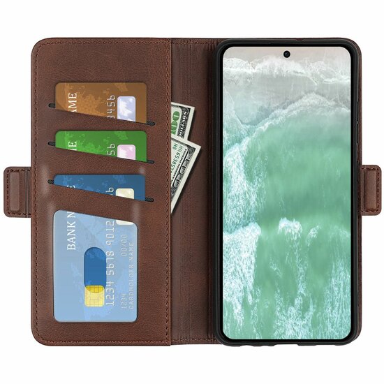 Oppo Reno 11F Hoesje - MobyDefend Luxe Wallet Book Case (Sluiting Zijkant) - Bruin