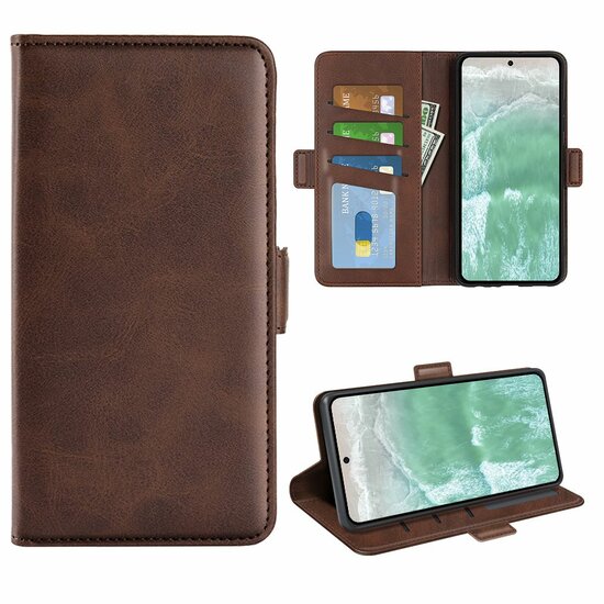 Oppo Reno 11F Hoesje - MobyDefend Luxe Wallet Book Case (Sluiting Zijkant) - Bruin