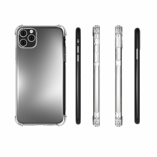 iPhone 11 Pro Hoesje - MobyDefend Transparante Shockproof TPU Backcover - Verstevigde Hoeken - Volledig Doorzichtig