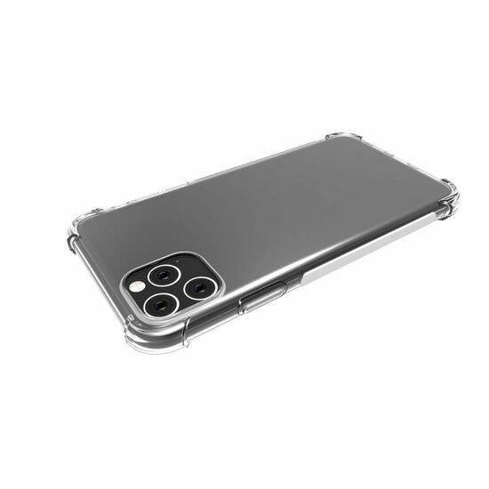 iPhone 11 Pro Hoesje - MobyDefend Transparante Shockproof TPU Backcover - Verstevigde Hoeken - Volledig Doorzichtig