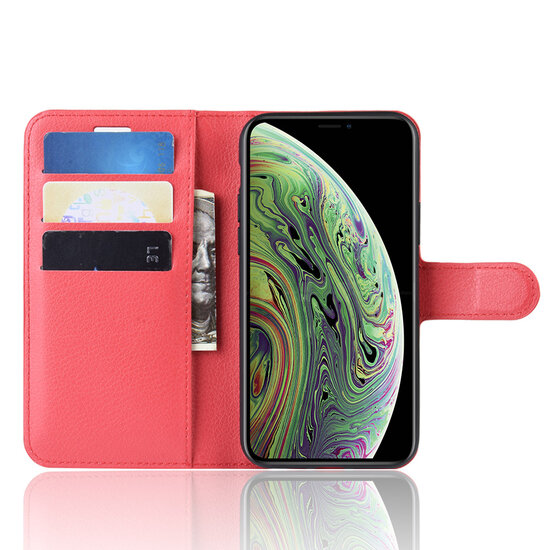 iPhone 11 Pro Hoesje - MobyDefend Kunstleren Wallet Book Case (Sluiting Voorkant) - Rood