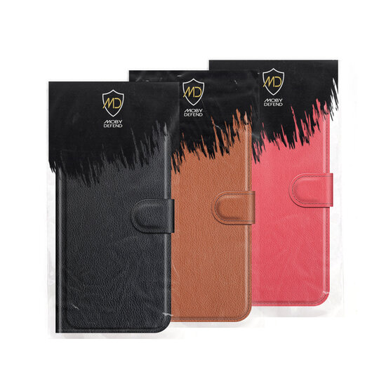 iPhone 11 Pro Hoesje - MobyDefend Kunstleren Wallet Book Case (Sluiting Voorkant) - Zwart