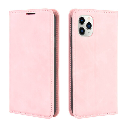 iPhone 11 Pro Hoesje - Luxe Wallet Bookcase (Magnetische Sluiting) - Roze