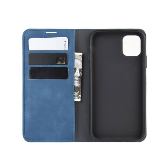 iPhone 11 Pro Hoesje - Luxe Wallet Bookcase (Magnetische Sluiting) - Blauw