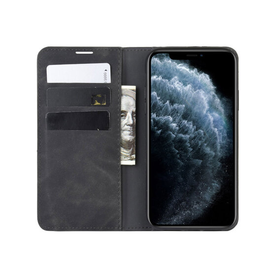 iPhone 11 Pro Hoesje - Luxe Wallet Bookcase (Magnetische Sluiting) - Zwart
