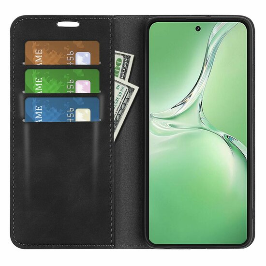 OnePlus Nord CE 4 Hoesje - Luxe Wallet Bookcase (Magnetische Sluiting) - Zwart