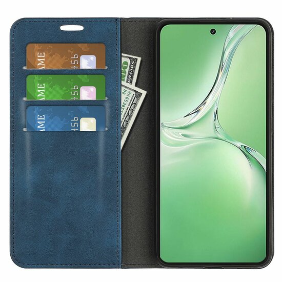 OnePlus Nord CE 4 Hoesje - Luxe Wallet Bookcase (Magnetische Sluiting) - Blauw