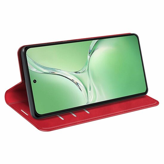 OnePlus Nord CE 4 Hoesje - Luxe Wallet Bookcase (Magnetische Sluiting) - Rood