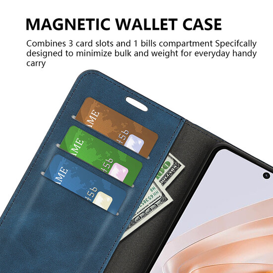 Xiaomi Redmi 13 4G Hoesje - Luxe Wallet Bookcase (Magnetische Sluiting) - Rood