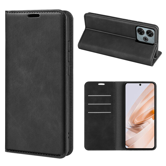 Xiaomi Redmi 13 4G Hoesje - Luxe Wallet Bookcase (Magnetische Sluiting) - Zwart