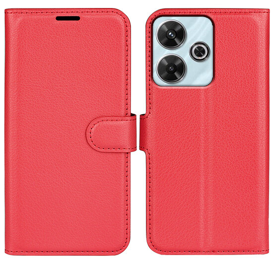 Xiaomi Redmi 13 4G Hoesje - MobyDefend Kunstleren Wallet Book Case (Sluiting Voorkant) - Rood