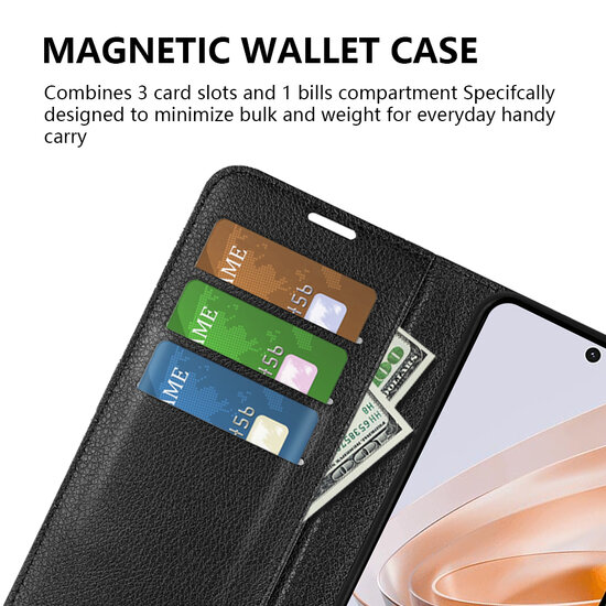 Xiaomi Redmi 13 4G Hoesje - MobyDefend Kunstleren Wallet Book Case (Sluiting Voorkant) - Zwart