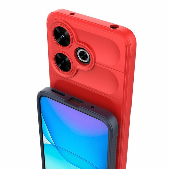 Xiaomi Redmi 13 4G Hoesje - MobyDefend TPU Gripcase - Paars