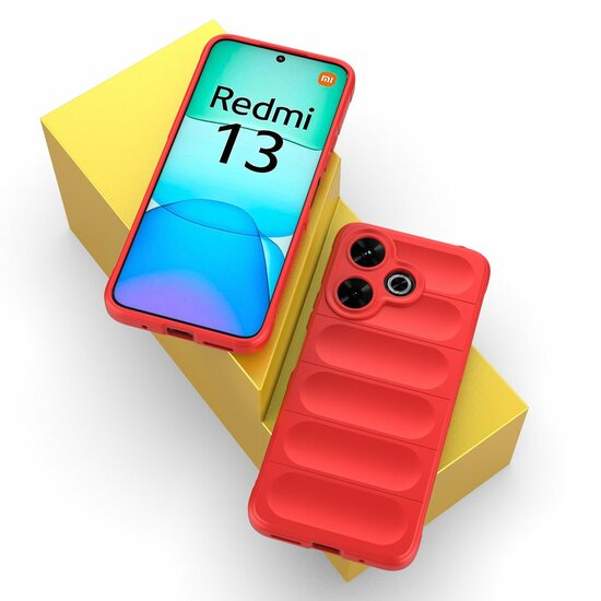 Xiaomi Redmi 13 4G Hoesje - MobyDefend TPU Gripcase - Groen