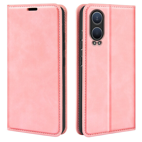 OnePlus Nord CE 4 Lite Hoesje - Luxe Wallet Bookcase (Magnetische Sluiting) - Roze