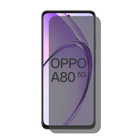 MobyDefend Oppo A80 5G Screenprotector - HD Privacy Glass Screensaver