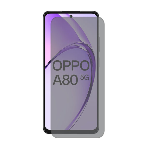 MobyDefend Oppo A80 5G Screenprotector - Matte Privacy Glass Screensaver