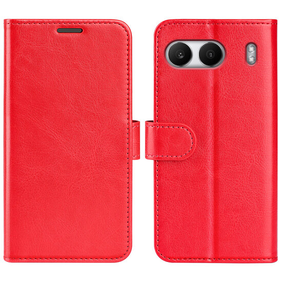 OnePlus Nord 4 Hoesje - MobyDefend Wallet Book Case (Sluiting Achterkant) - Rood