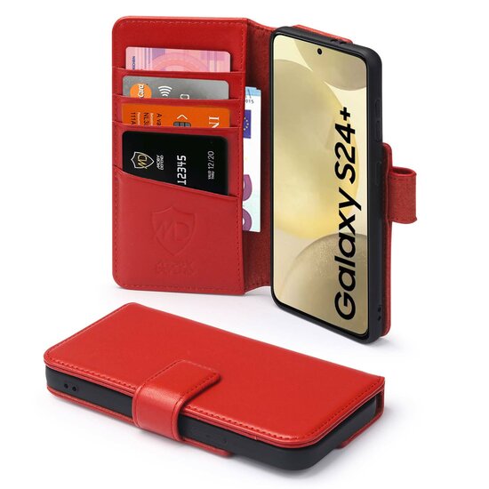 Samsung Galaxy S24 Plus (S24+) Hoesje - Luxe MobyDefend Wallet Bookcase - Rood