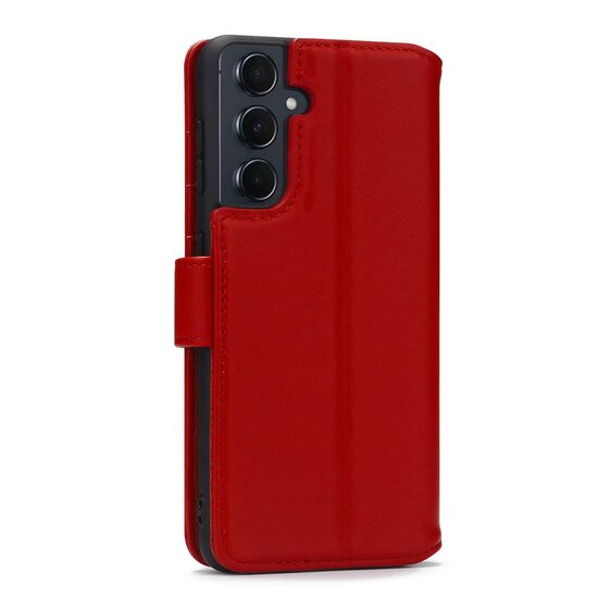 Samsung Galaxy A55 Hoesje - Luxe MobyDefend Wallet Bookcase - Rood