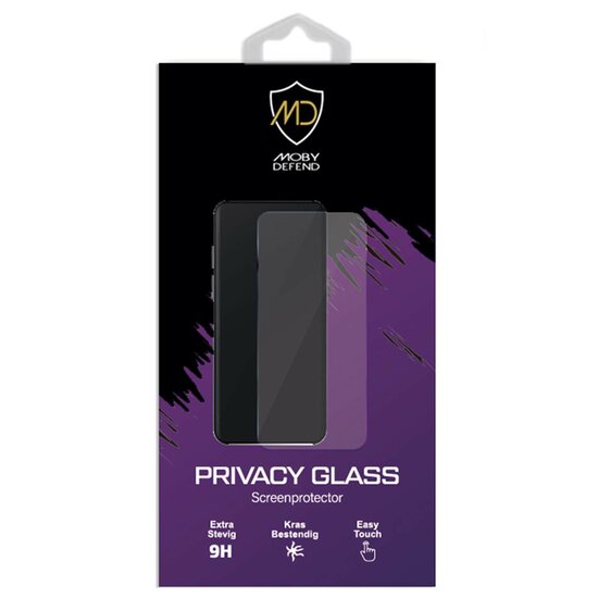 2-Pack MobyDefend iPhone 16 Pro Screenprotectors - HD Privacy Glass Screensavers