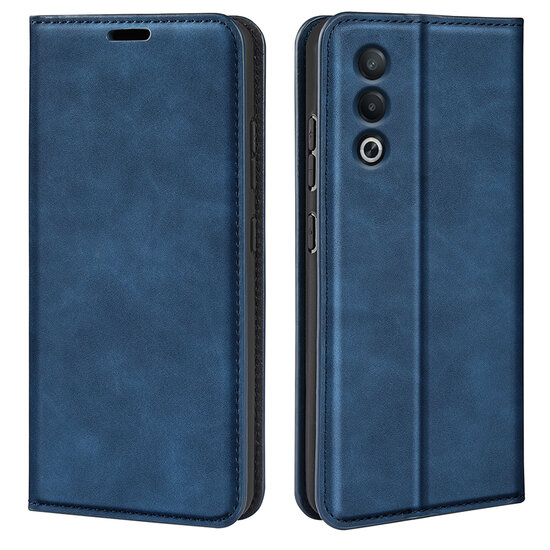 Oppo A80 5G Hoesje - Luxe Wallet Bookcase (Magnetische Sluiting) - Blauw