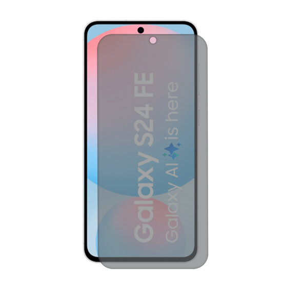 MobyDefend Samsung Galaxy S24 FE Screenprotector - Matte Privacy Glass Screensaver