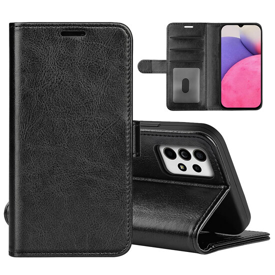 Samsung Galaxy A53 Hoesje - MobyDefend Wallet Book Case (Sluiting Achterkant) - Zwart