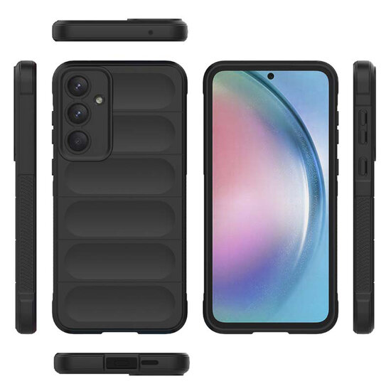 Samsung Galaxy A55 Hoesje - MobyDefend TPU Gripcase - Zwart