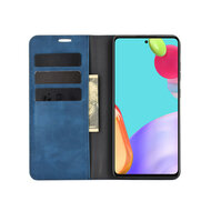 Samsung Galaxy A52 / A52s hoesje - Luxe Wallet Bookcase (Magnetische Sluiting) - Blauw