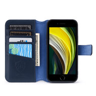 iPhone SE (2020/2022) / iPhone 7 / iPhone 8 Hoesje - Luxe MobyDefend Wallet Bookcase - Blauw