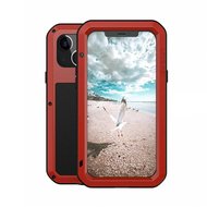 iPhone 13 Mini Hoes - Love Mei Metalen Case - Extreme Protection - Rood