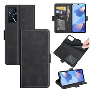 Oppo A16 / A16s / A54s Hoesje - MobyDefend Luxe Wallet Book Case (Sluiting Zijkant) - Zwart