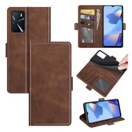 Oppo A16 / A16s / A54s Hoesje - MobyDefend Luxe Wallet Book Case (Sluiting Zijkant) - Bruin