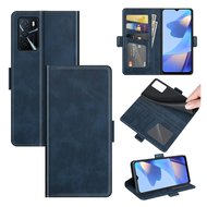 Oppo A16 / A16s / A54s Hoesje - MobyDefend Luxe Wallet Book Case (Sluiting Zijkant) - Blauw