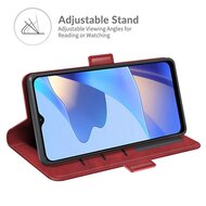 Oppo A16 / A16s / A54s Hoesje - MobyDefend Luxe Wallet Book Case (Sluiting Zijkant) - Rood