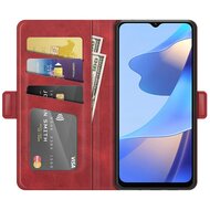 Oppo A16 / A16s / A54s Hoesje - MobyDefend Luxe Wallet Book Case (Sluiting Zijkant) - Rood