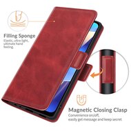 Oppo A16 / A16s / A54s Hoesje - MobyDefend Luxe Wallet Book Case (Sluiting Zijkant) - Rood