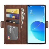 Oppo Reno6 Pro Hoesje - MobyDefend Luxe Wallet Book Case (Sluiting Zijkant) - Bruin